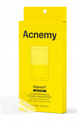 ACNEMY ZITPROOF® MULTIZITS – hydrokoloidowe plastry XL na policzki, brodę i czoło, 10 szt.