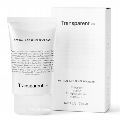 TRANSPARENT LAB - RETINAL AGE REVERSE CREAM - przeciwstarzeniowy krem z retinalem - 50ml