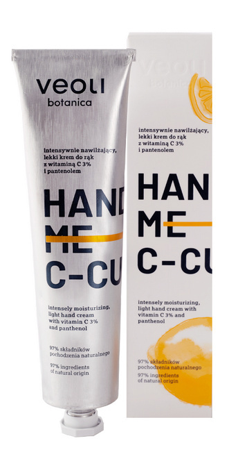 VEOLI BOTANICA - Intensywnie nawilżający, lekki krem do rąk z witaminą C 3% i pantenolem HAND ME C-CURE 75ml VEOLI BOTANICA - Intensywnie nawilżający, lekki krem do rąk z witaminą C 3% i pantenolem HAND ME C-CURE 75ml
