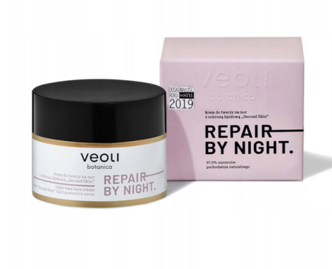 VEOLI BOTANICA REPAIR BY NIGHT Krem do twarzy na noc z ochroną lipidową “Second Skin” 50ml VEOLI BOTANICA REPAIR BY NIGHT Krem do twarzy na noc z ochroną lipidową “Second Skin” 50ml