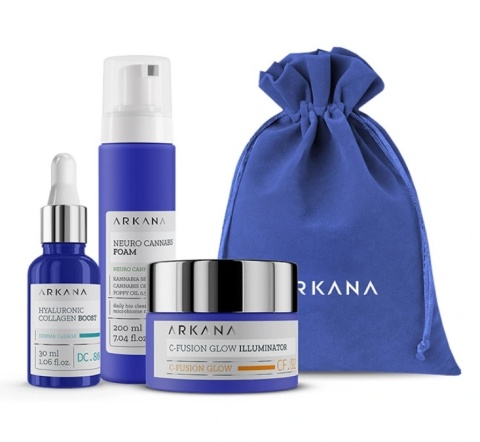 ARKANA - ZESTAW PREZENTOWY RELAX & GLOW SET - Natychmiastowa regeneracja i rozświetlenie skóry