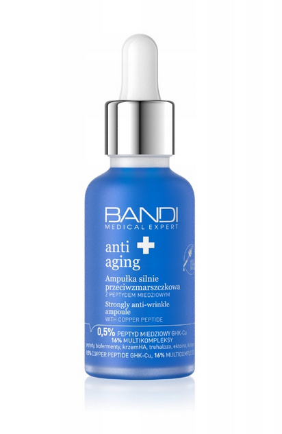 BANDI - ANTI AGING Ampułka silnie przeciwzmarszczkowa z peptydem miedziowym BANDI - ANTI AGING Ampułka silnie przeciwzmarszczkowa z peptydem miedziowym