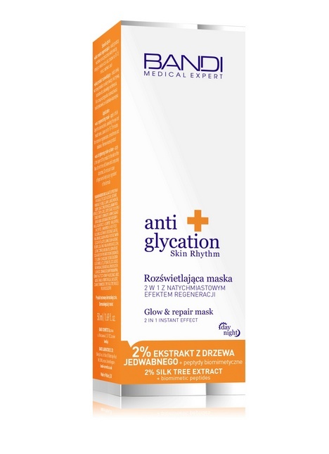 BANDI - ANTI GLYCATION Rozświetlająca maska 2 w 1 z natychmiastowym efektem