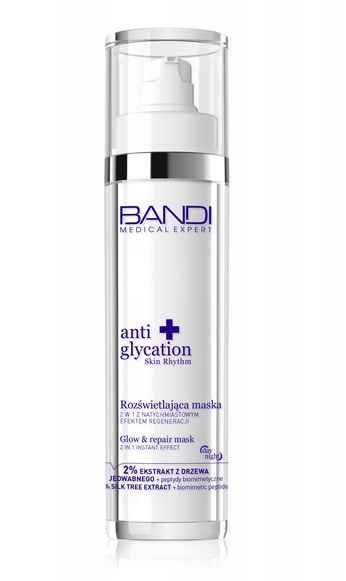BANDI - ANTI GLYCATION Rozświetlająca maska 2 w 1 z natychmiastowym efektem