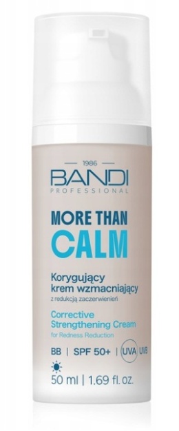 BANDI - MORE THAN CALM Korygujący krem wzmacniający BB z redukcją zaczerwienień SPF 50+