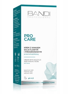BANDI - PRO CARE Krem z kwasem salicylowym i pirogronowym przeciwtrądzikowy