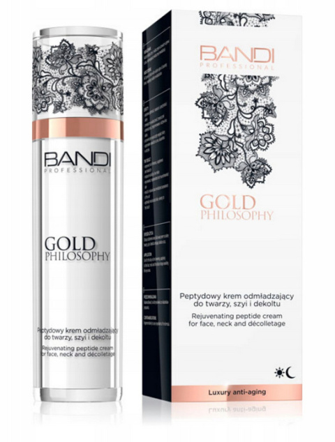 BANDI - GOLD Peptydowy krem odmładzający do twarzy, szyi i dekoltu 50ml BANDI - GOLD Peptydowy krem odmładzający do twarzy, szyi i dekoltu 50ml