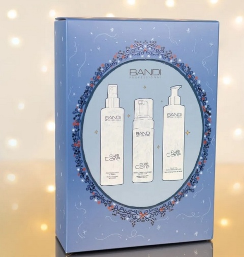 BANDI - ZESTAW PURE CARE żel do twarzy + tonik z algami + pianka