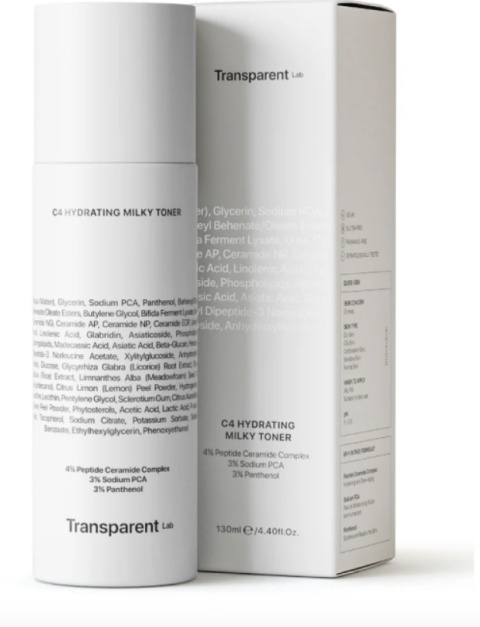 TRANSPARENT LAB - C4 Hydrating Milky Toner tonik wzmacniający barierę hydrolipidową 130ml