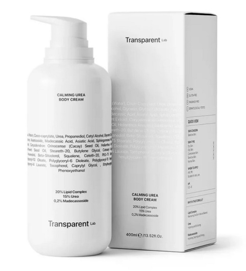 TRANSPARENT LAB - CALMING UREA BODY LOTION łagodząca kuracja do ciała 400ml TRANSPARENT LAB - CALMING UREA BODY LOTION łagodząca kuracja do ciała 400ml