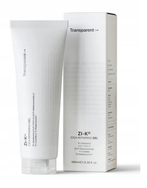 TRANSPARENT LAB - Zi-K Cica Repairing Gel regenerujący żel do twarzy i ciała 100ml