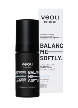 VEOLI BOTANICA - BALANCE ME SOFTLY Wyciszająco-nawilżający krem do twarzy na dzień z prebiotykiem 0,25%