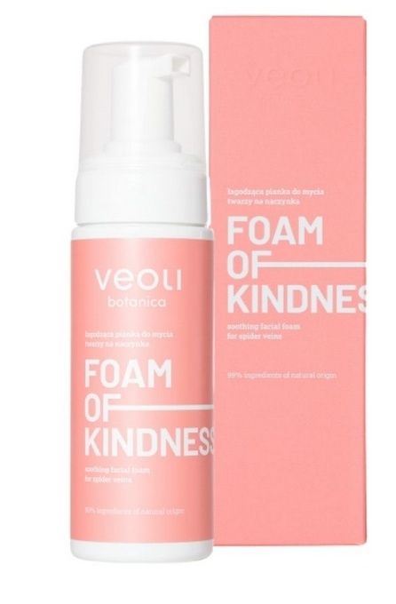 VEOLI BOTANICA - FOAM OF KINDNESS Łagodząca pianka do twarzy na naczynka 150ml