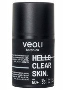 VEOLI BOTANICA - HELLO, CLEAR SKIN Szerokopasmowy lekki krem ochronny przeciw fotostarzeniu z prebiotykami 0,5%