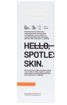 VEOLI BOTANICA - HELLO, SPOTLESS SKIN Szerokopasmowy lekki krem ochronny przeciw fotostarzeniu