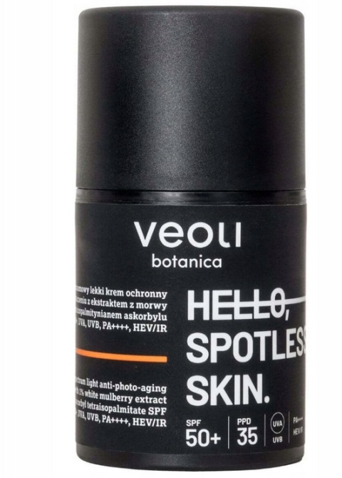 VEOLI BOTANICA - HELLO, SPOTLESS SKIN Szerokopasmowy lekki krem ochronny przeciw fotostarzeniu VEOLI BOTANICA - HELLO, SPOTLESS SKIN Szerokopasmowy lekki krem ochronny przeciw fotostarzeniu