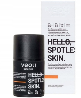 VEOLI BOTANICA - HELLO, SPOTLESS SKIN Szerokopasmowy lekki krem ochronny przeciw fotostarzeniu