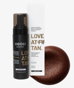 VEOLI BOTANICA - LOVE AT FIRST TAN AMBER CRUSH Ekspresowa brązująca pianka z wegańskim DHA, erytrulozą i ekstraktem z bursztynu