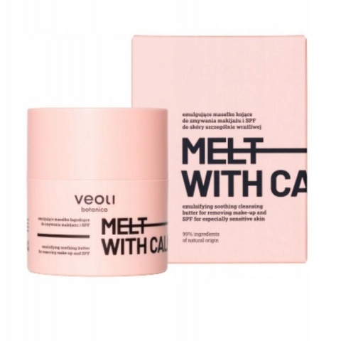 VEOLI BOTANICA - MELT WITH CALMNESS Emulgujące masełko kojące do zmywania makijażu i SPF do skóry szczególnie wrażliwej