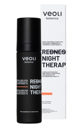 VEOLI BOTANICA - REDNESS NIGHT THERAPY Kojąco-rozświetlająca maska nocna na naczynka z azeloglicyną 2%