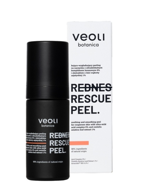VEOLI BOTANICA - REDNESS RESCUE PEEL Kojąco-wygładzający peeling na naczynka z ultradelikatnym kompleksem kwasowym 9%