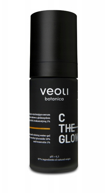 VEOLI BOTANICA - Rozjaśniająco-wyciszające serum wodno-żelowe z glukozydem askorbylu 10% i trokserutyną 1% C THE GLOW VEOLI BOTANICA - Rozjaśniająco-wyciszające serum wodno-żelowe z glukozydem askorbylu 10% i trokserutyną 1% C THE GLOW