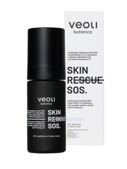 VEOLI BOTANICA - SKIN RESCUE SOS Wyciszająco-łagodzący krem SOS z prebiotykami 0,1%, ekstraktem z wąkroty azjatyckiej 0,2%
